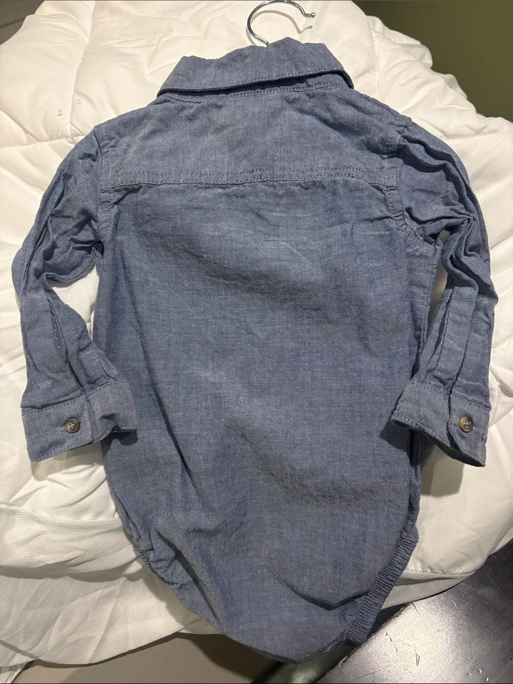 Carter's Chambray Button-Front Baby One-Piece in Blue